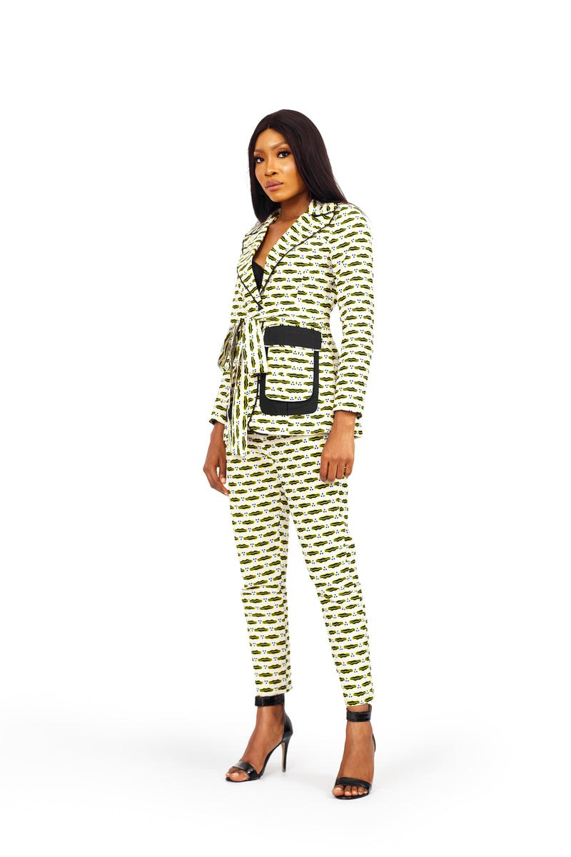 African Print Asha Jacket and Pant Set