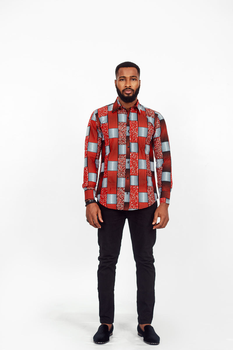 AFRICAN CHINAU LONG SLEEVE SHIRT