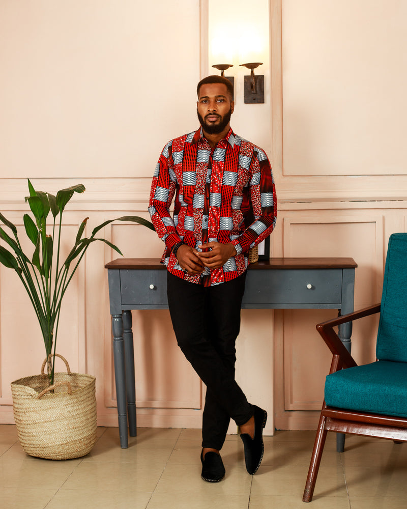 AFRICAN CHINAU LONG SLEEVE SHIRT