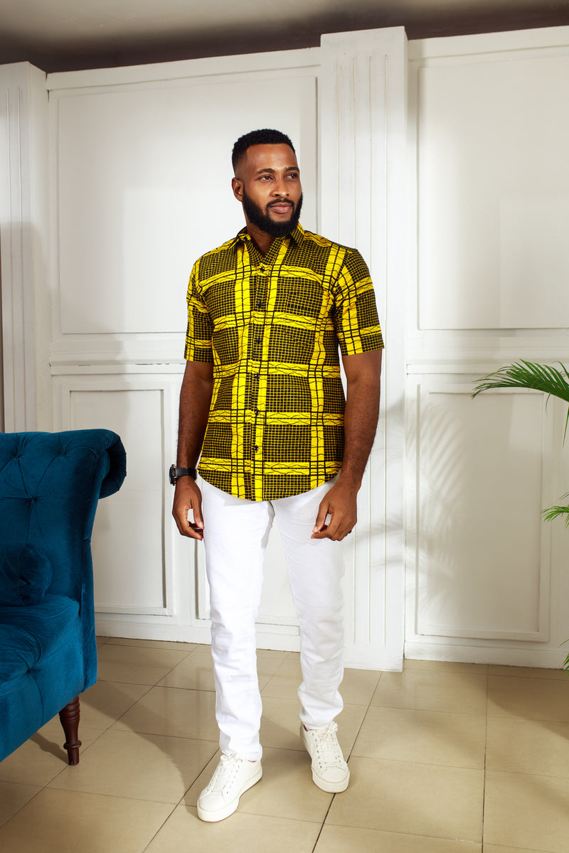 African Print Abidemi Short Sleeve Shirt