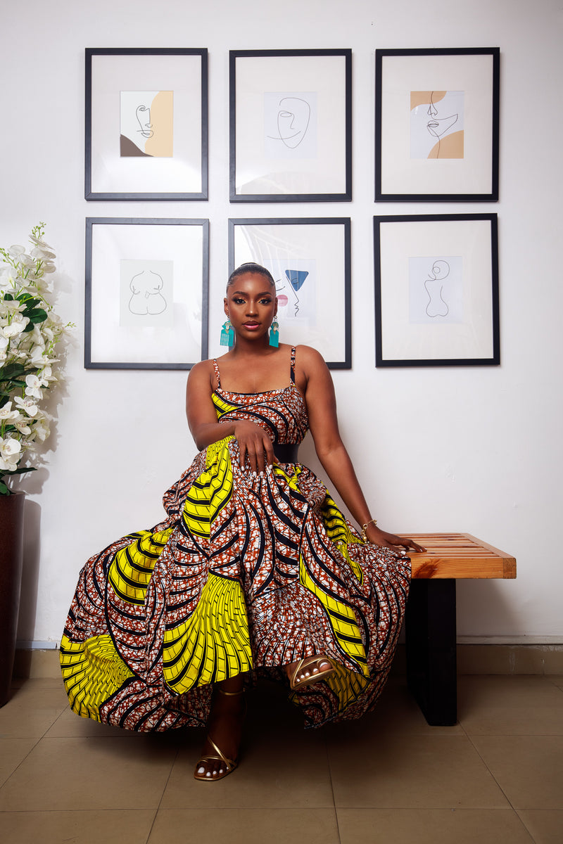 African Print Kubra Maxi Dress