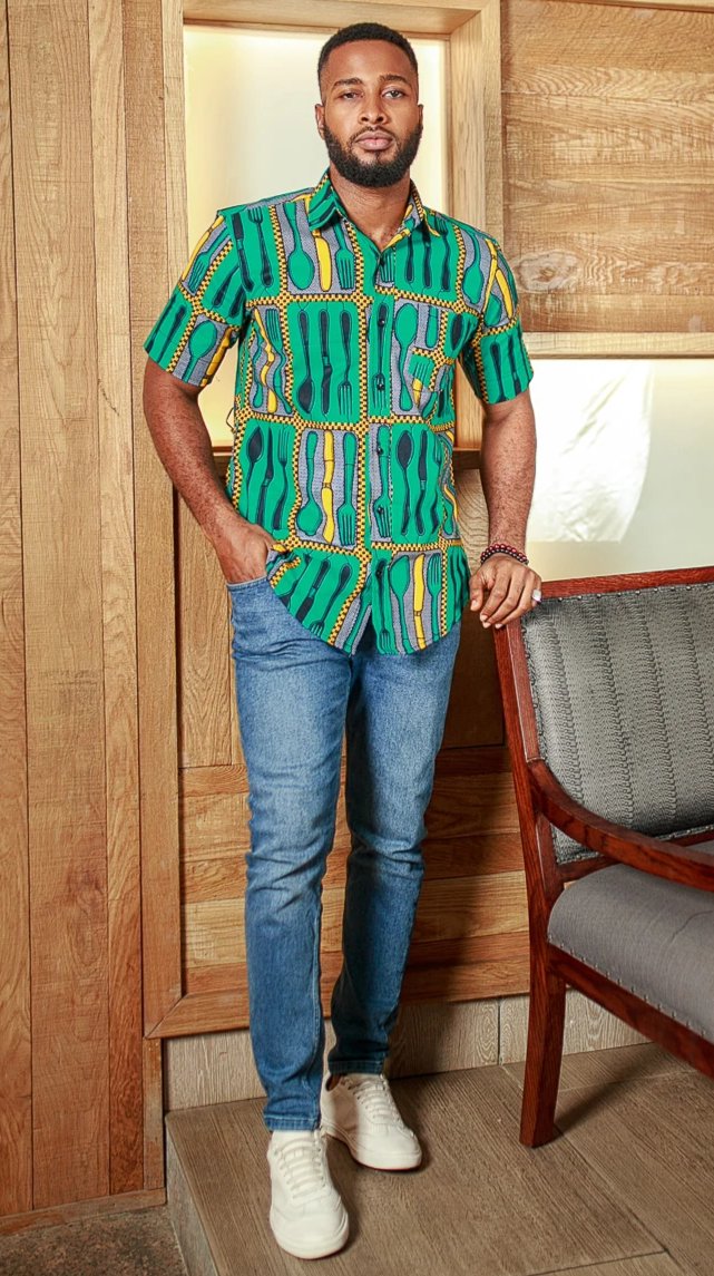 AFRICAN ANKARA KAYIN SHORT SLEEVE SHIRT