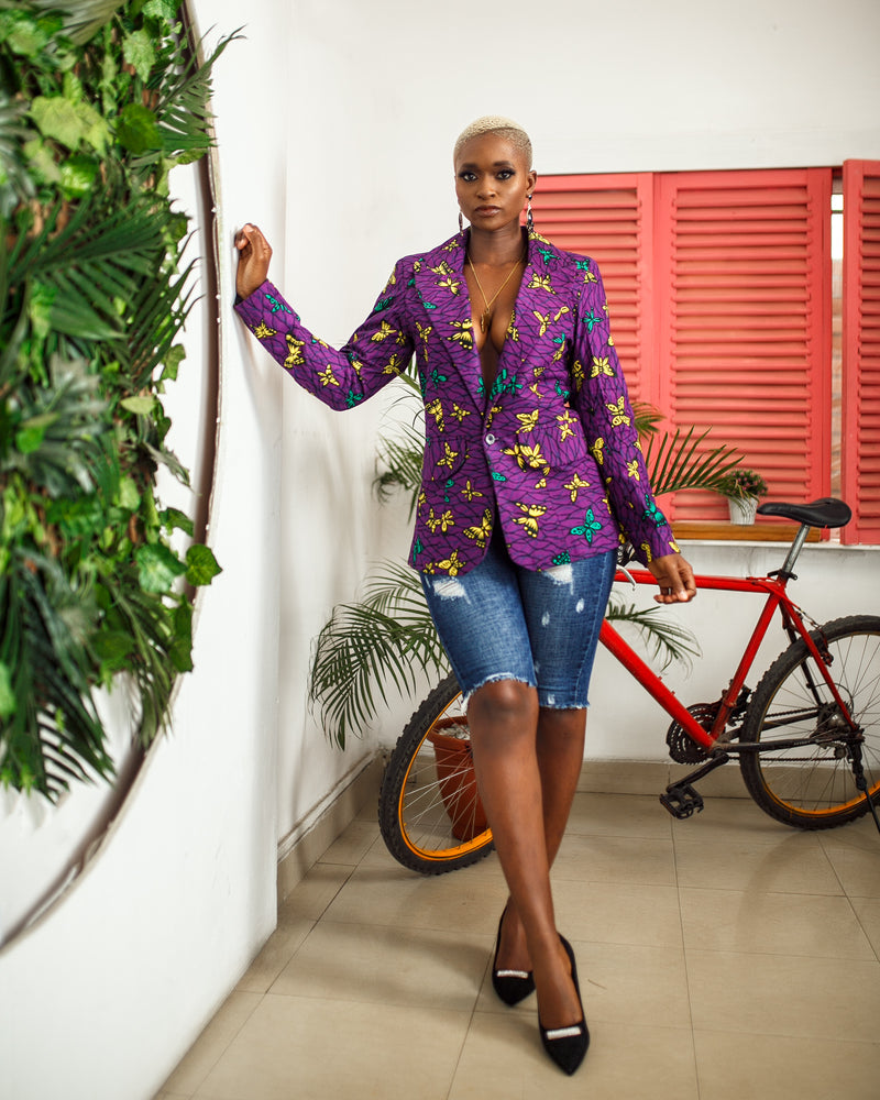 African Ankara Mumbi power jacket