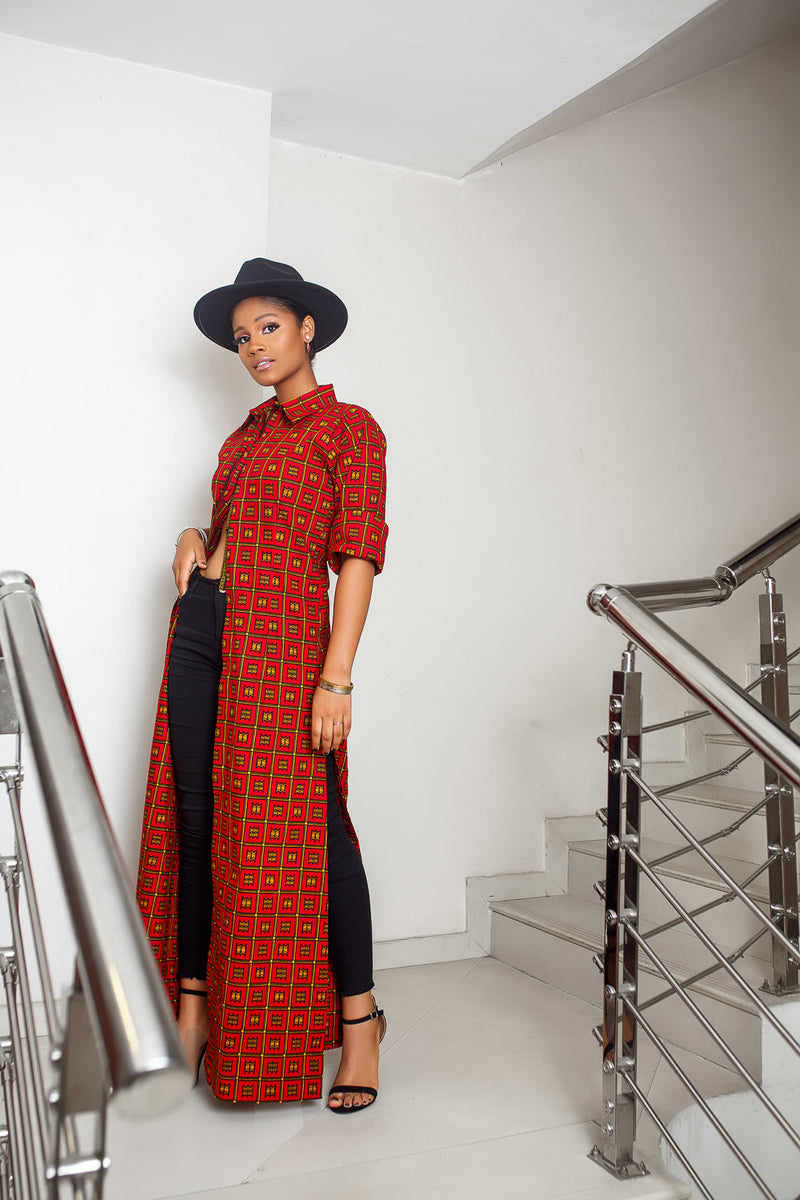 Bolanle Long sleeve shirt Dress