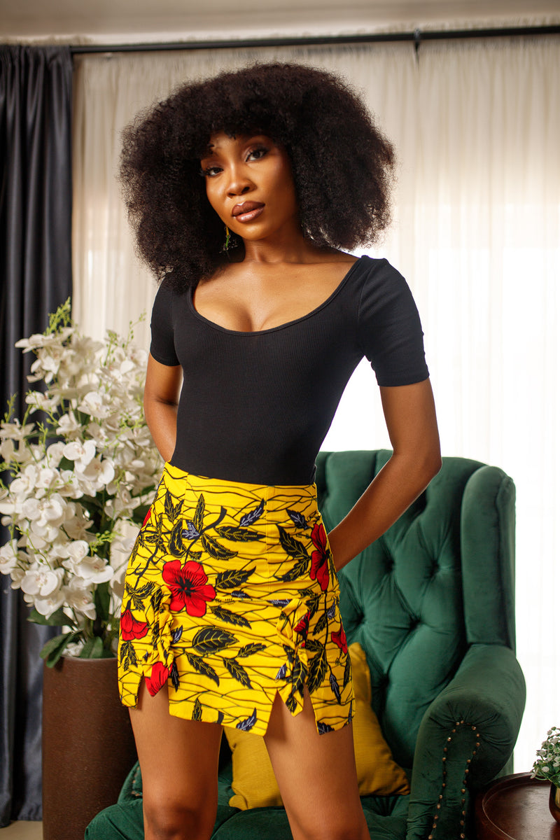 African Print Muwali Mini Skirt