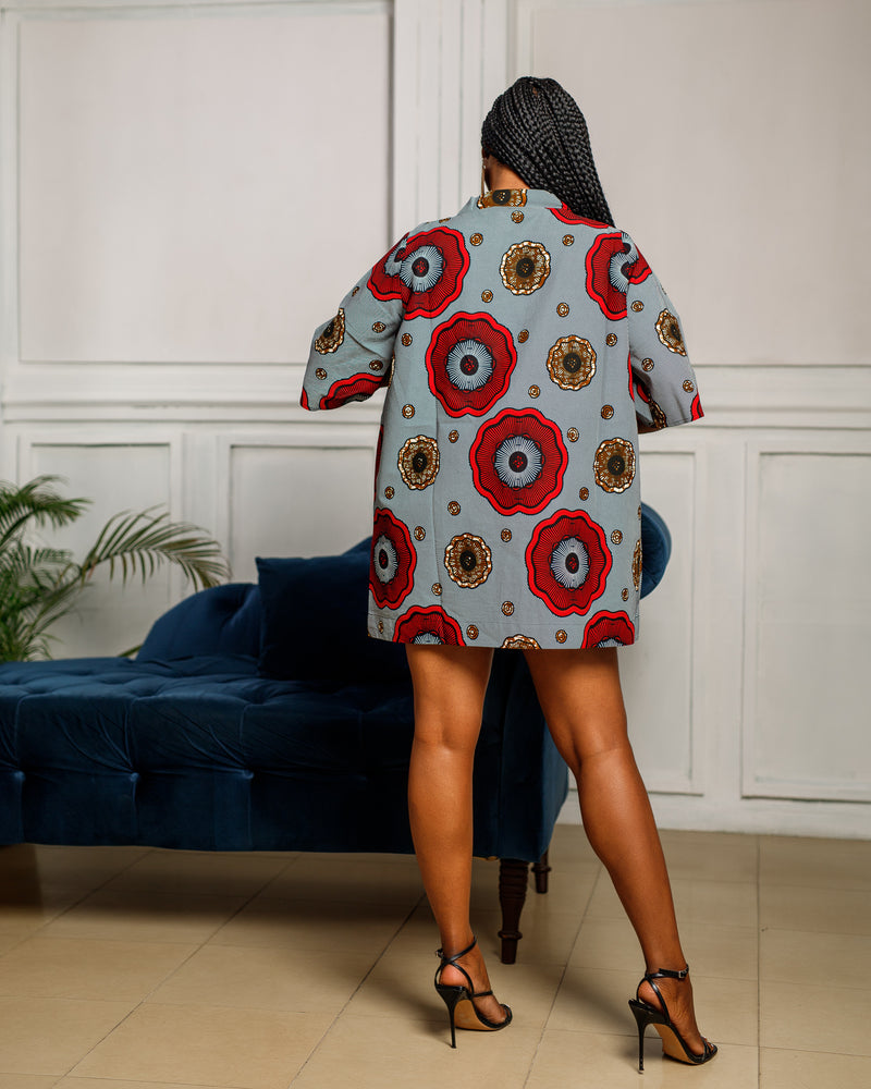 African Print Inyeye Kimono & Pant Set