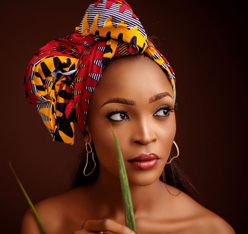 African Print Bunme Head Wrap