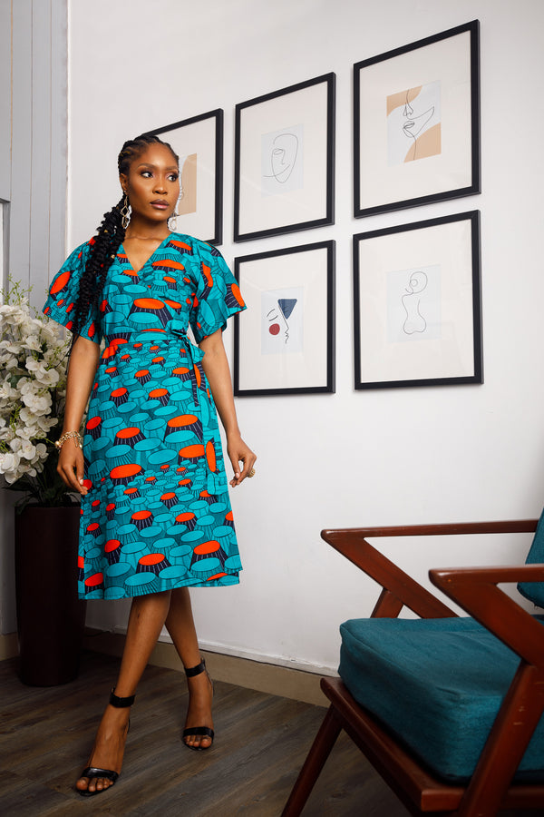 African Print Shani Dress