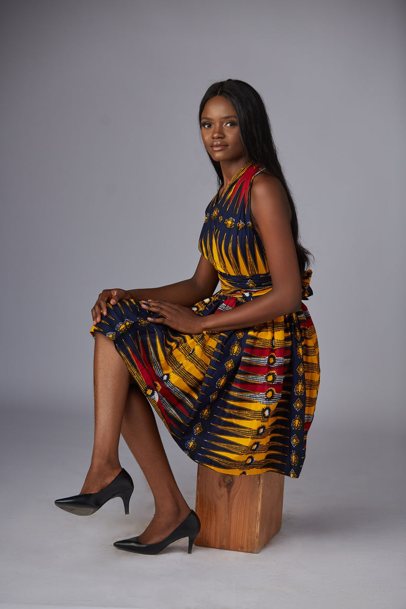 African Print Urian Infinity Dress