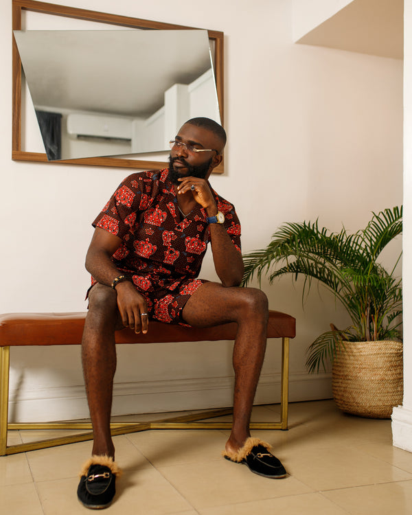 African Print Kabelo Short Sleeve Shirt